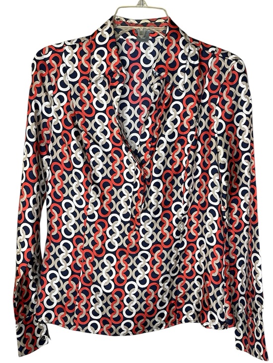 Anne Taylor Tops - Anne Taylor Silk Blouse with Zip Side Sz 6